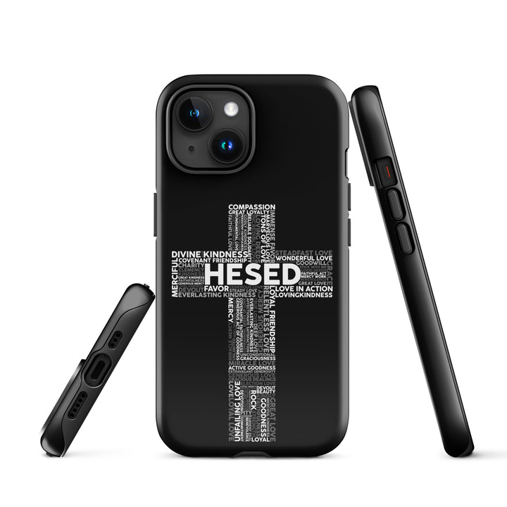 Christian Phone Case Hesed Cross Black for iPhone® iPhone® Phone Cases   