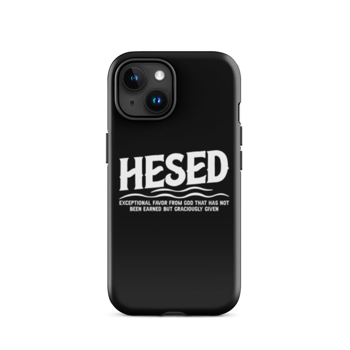 Christian Phone Case Hesed Exceptional Favor Black for iPhone® iPhone® Phone Cases Glossy iPhone 15 