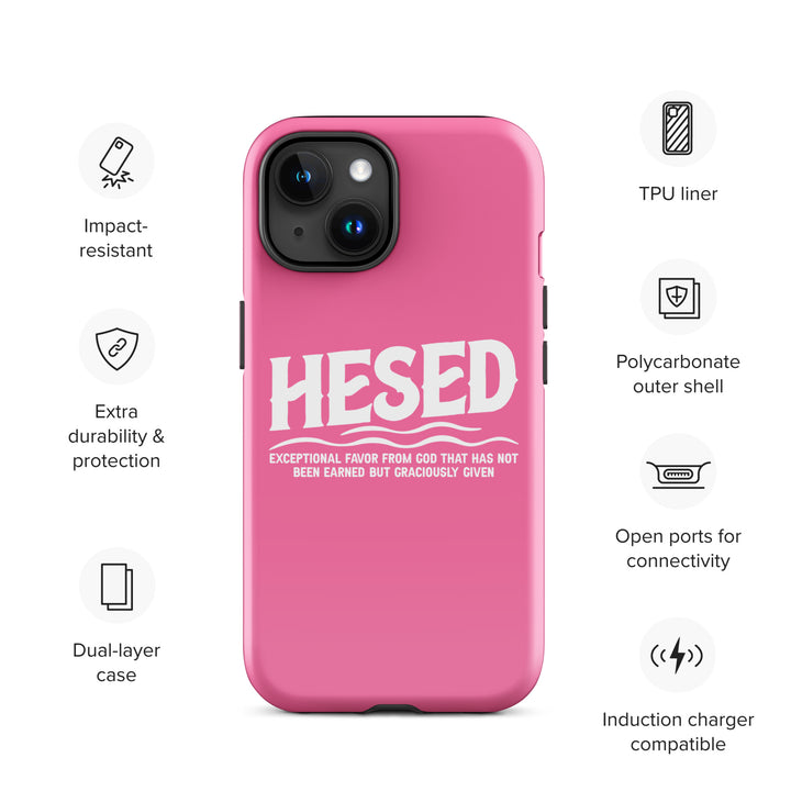 Christian Phone Case Hesed Exceptional Favor Pink for iPhone® iPhone® Phone Cases   