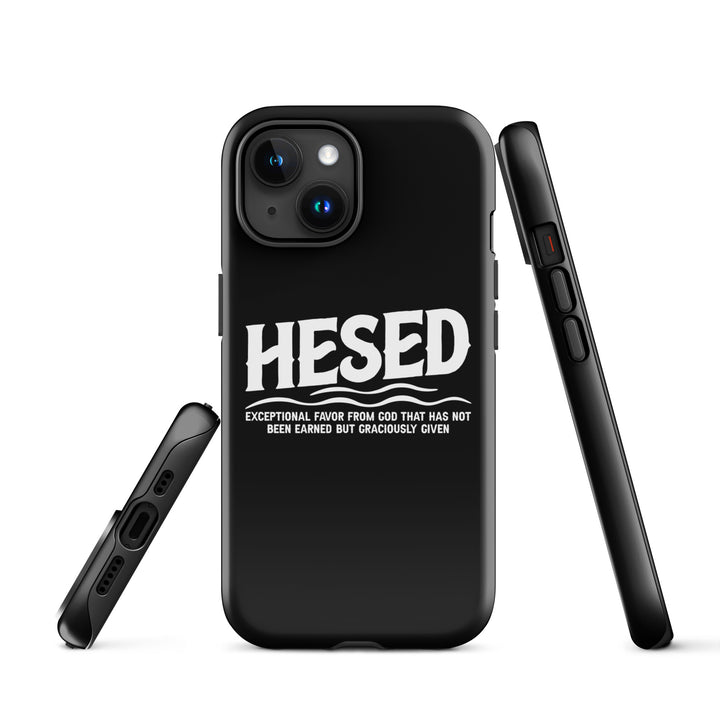 Christian Phone Case Hesed Exceptional Favor Black for iPhone® iPhone® Phone Cases   