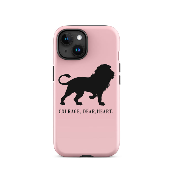 Christian Phone Case Courage Dear Heart Pink for iPhone® iPhone® Phone Cases Glossy iPhone 15 