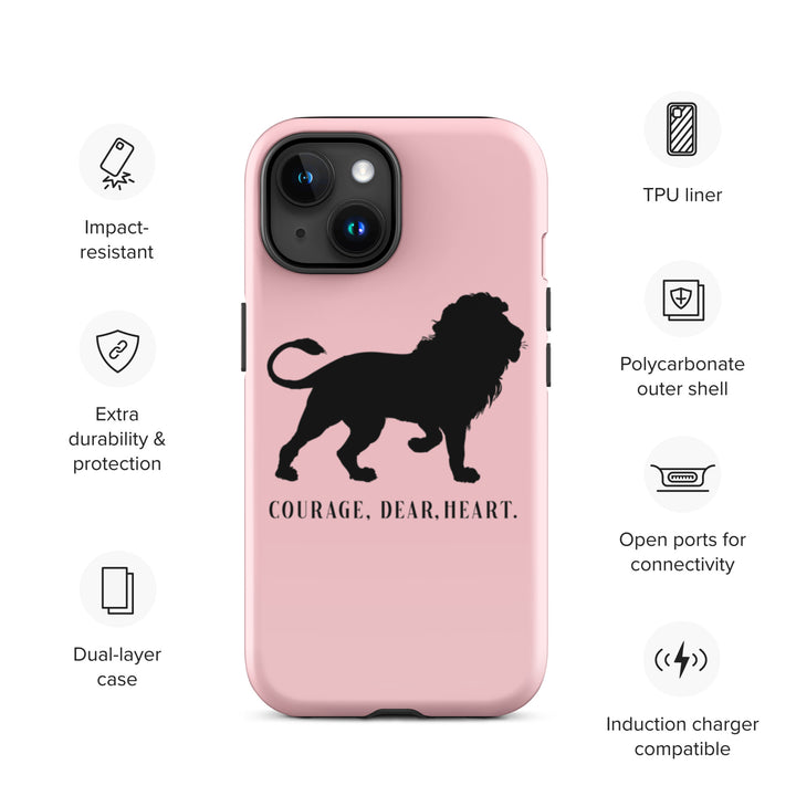 Christian Phone Case Courage Dear Heart Pink for iPhone® iPhone® Phone Cases   