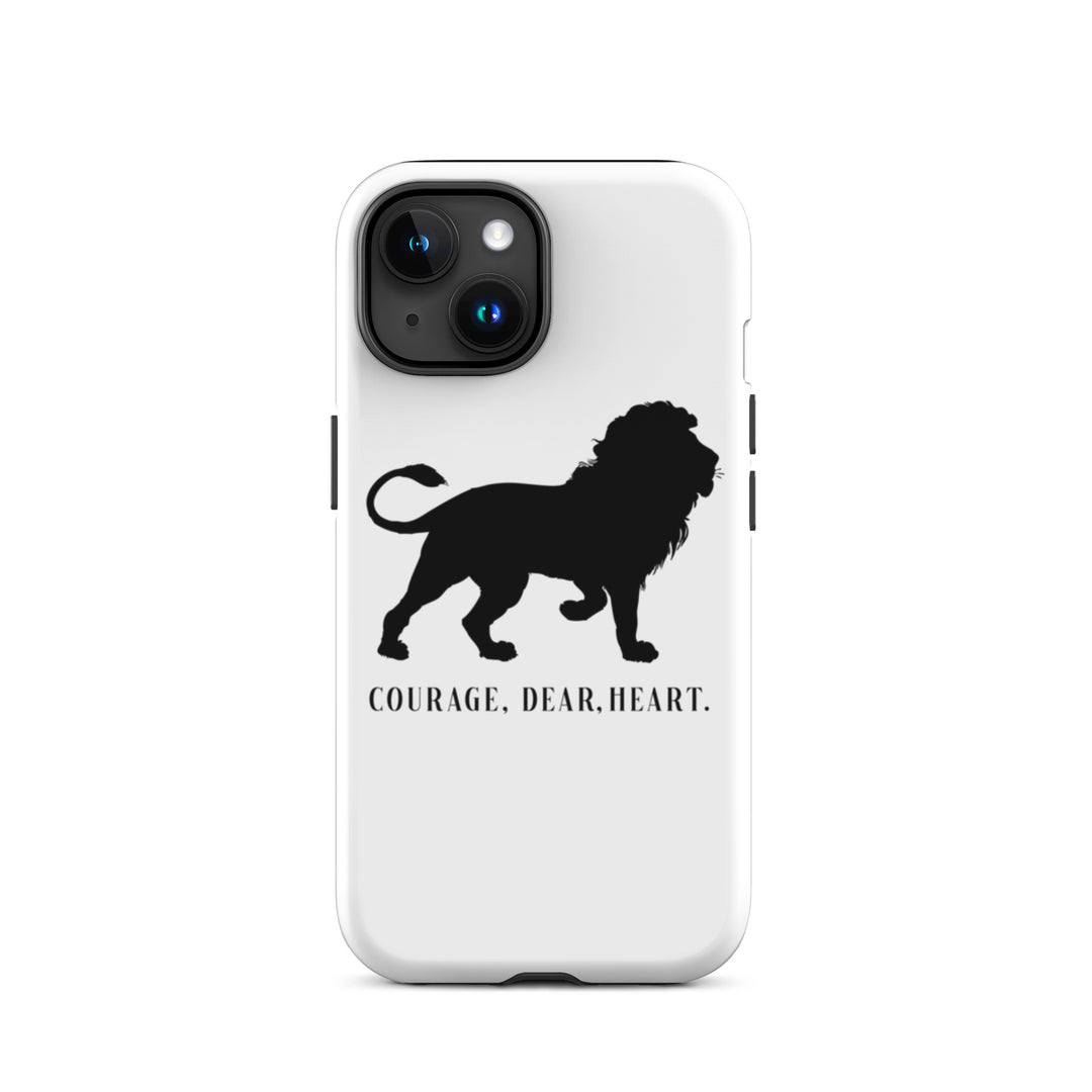 Christian Phone Case Courage Dear Heart White for iPhone® iPhone® Phone Cases Glossy iPhone 15 