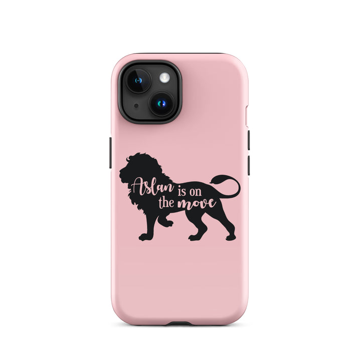 Christian Phone Case Aslan Is On Move Pink for iPhone® iPhone® Phone Cases Glossy iPhone 15 