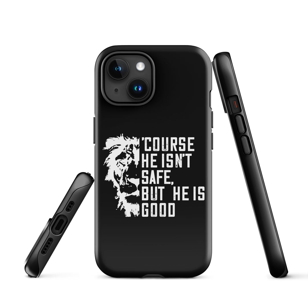 Christian Phone Case for iPhone® 'Course He Isn't Safe Black iPhone® Phone Cases   