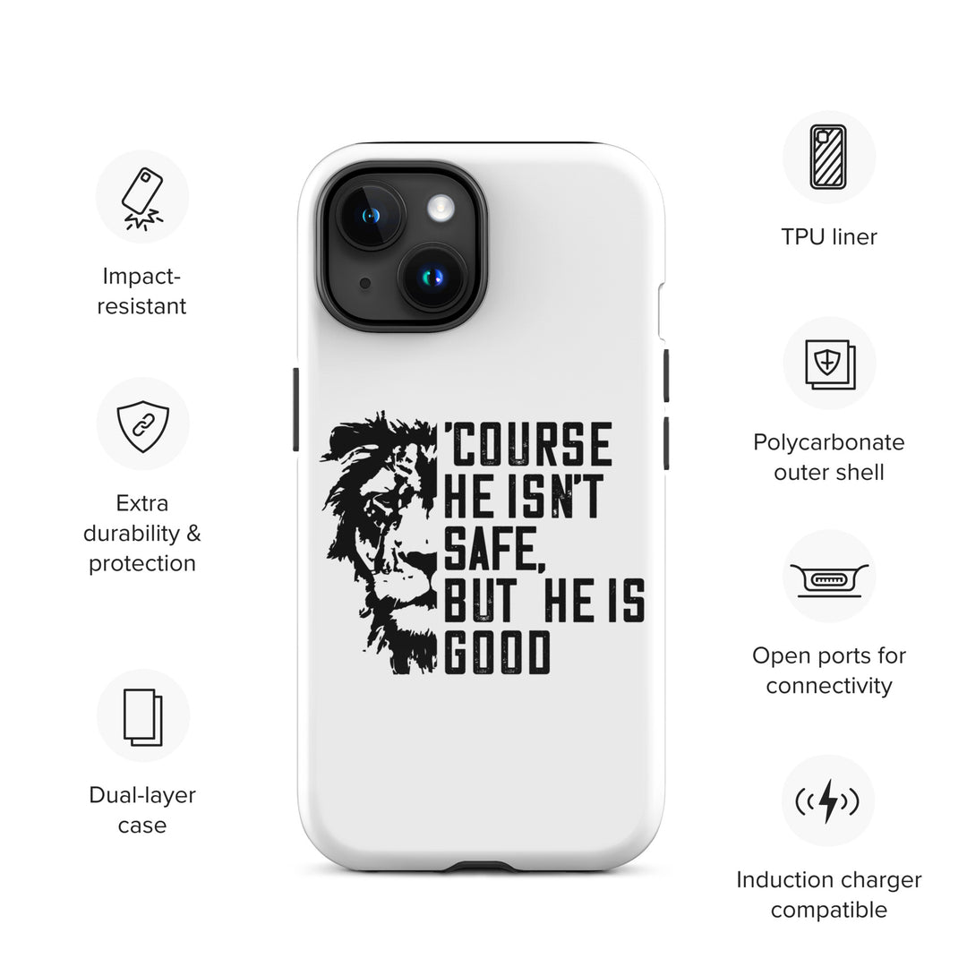 Christian Phone Case 'Course He Isn't Safe White for iPhone® iPhone® Phone Cases   