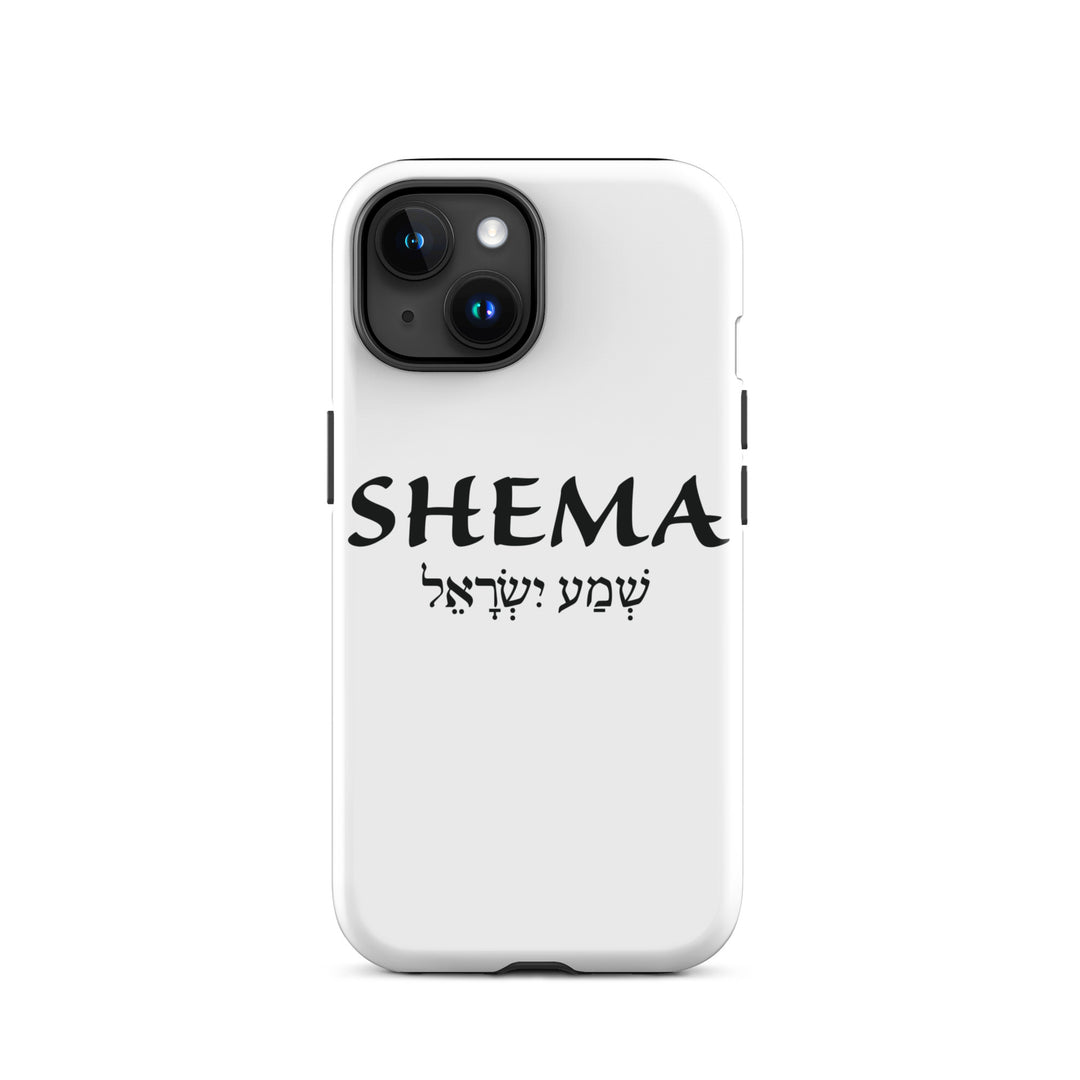 Christian Phone Case Shema Hebrew White for iPhone® iPhone® Phone Cases Glossy iPhone 15 