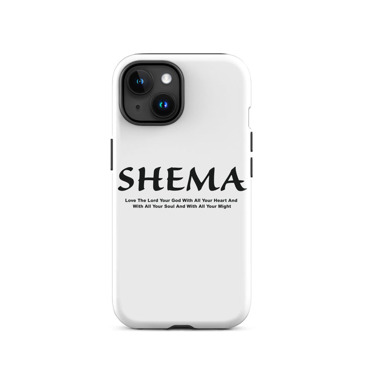 Christian Phone Case Shema Love The Lord White for iPhone® iPhone® Phone Cases Glossy iPhone 15 