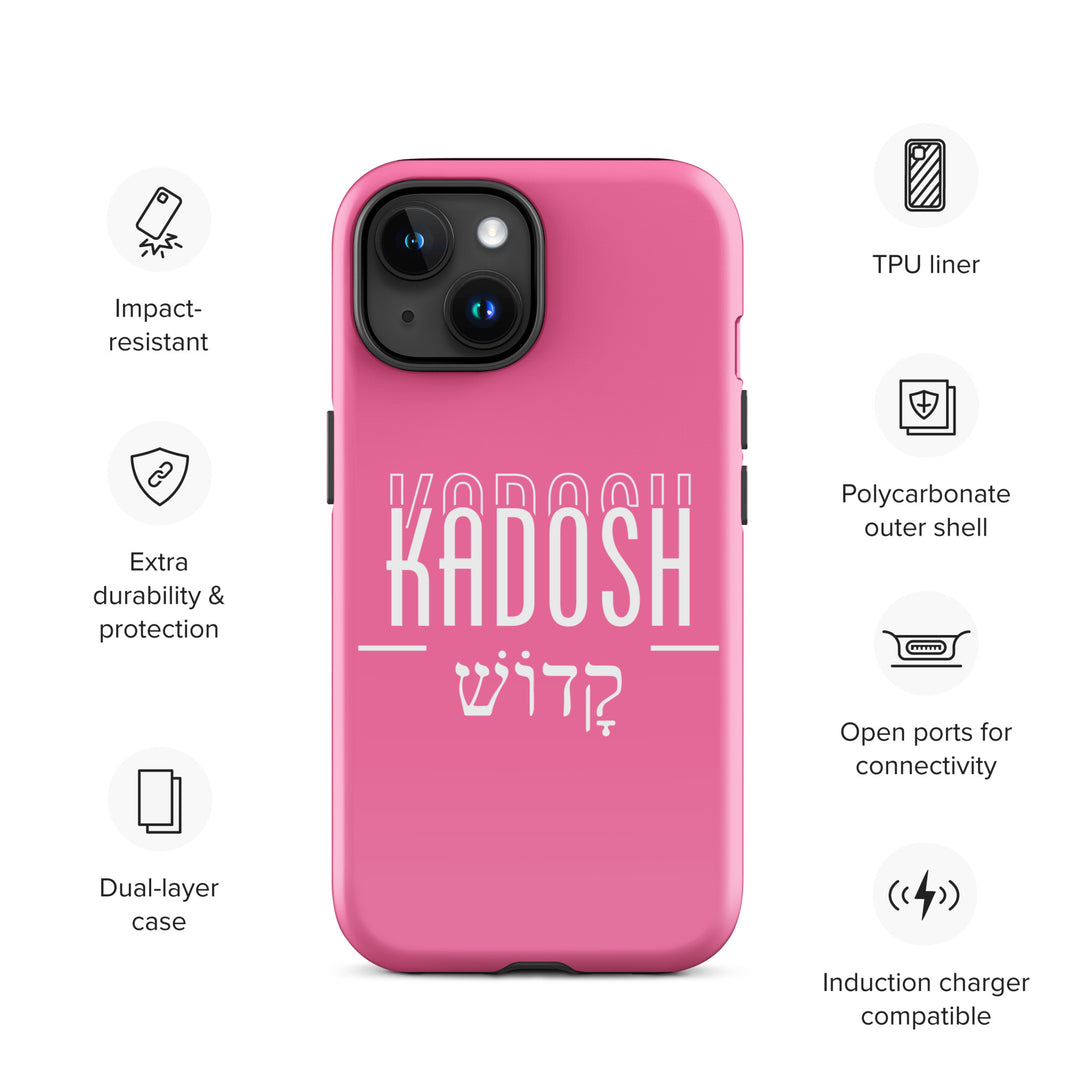 Christian Phone Case Kadosh Hebrew Pink for iPhone® iPhone® Phone Cases   