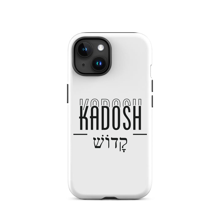 Christian Phone Case Kadosh Hebrew White for iPhone® iPhone® Phone Cases Glossy iPhone 15 