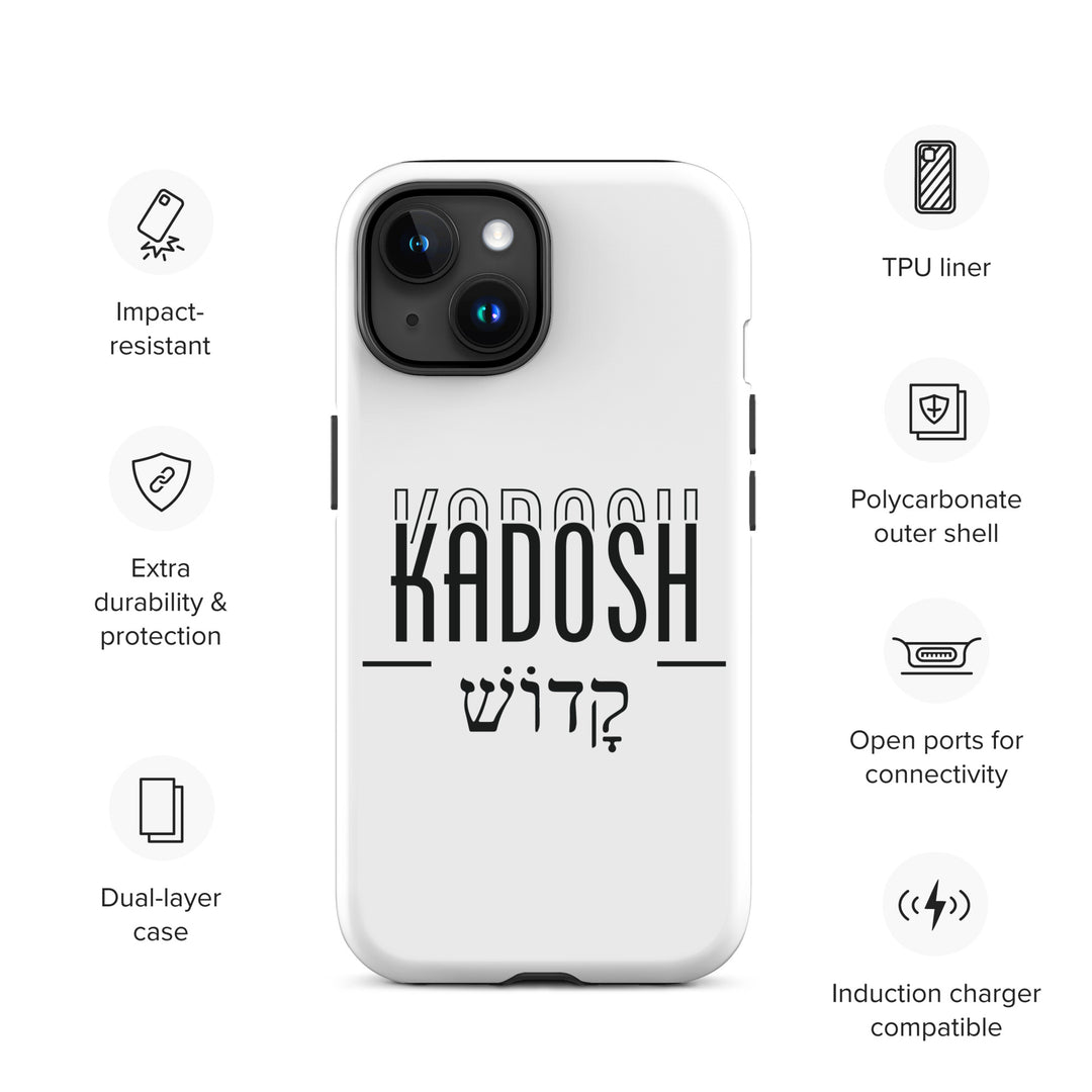 Christian Phone Case Kadosh Hebrew White for iPhone® iPhone® Phone Cases   