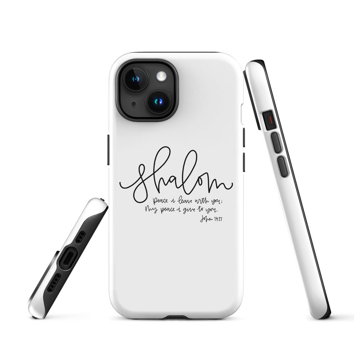 Christian Phone Case Shalom White for iPhone® iPhone® Phone Cases   