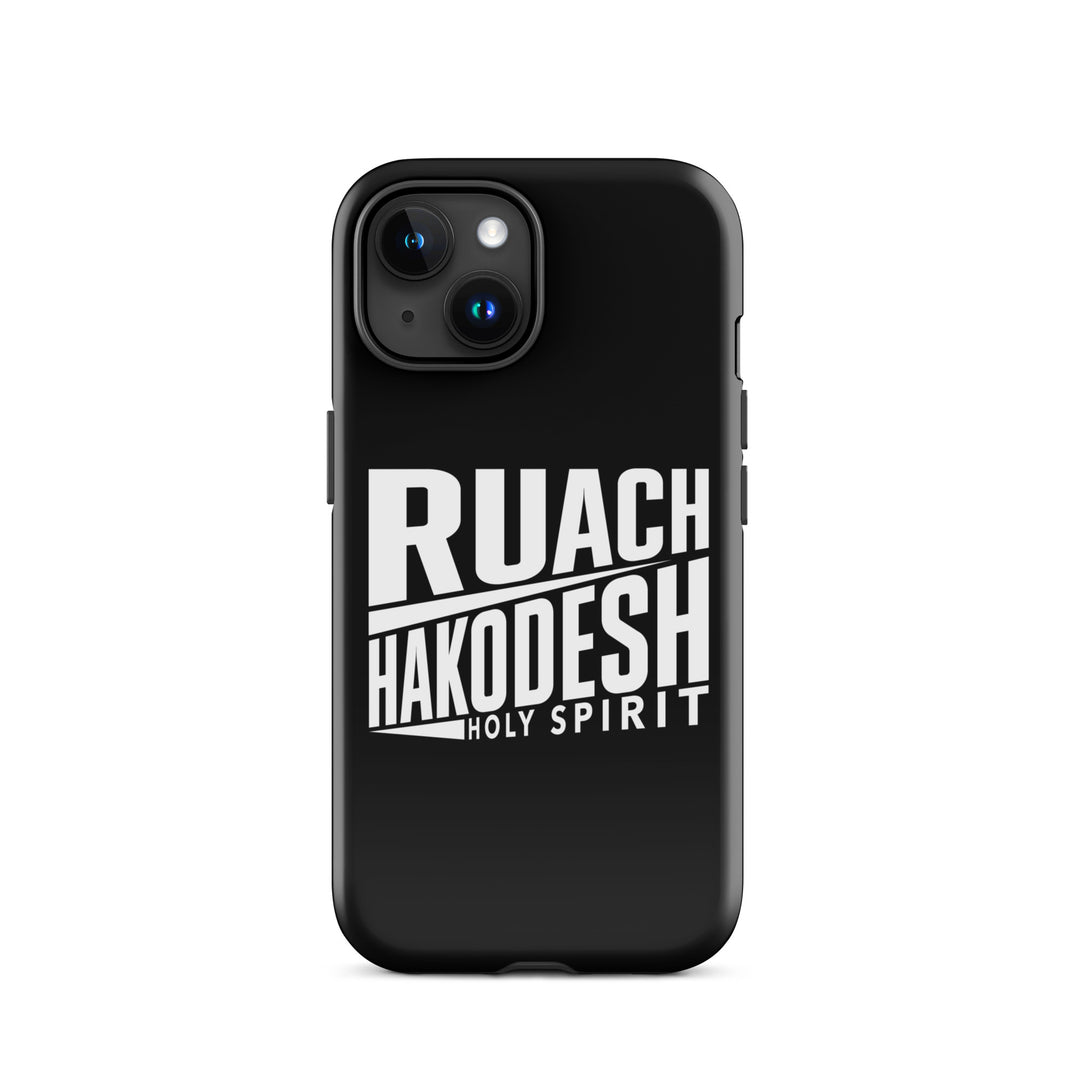 Christian Phone Case Ruach Hakodesh Holy Spirit Black for iPhone® iPhone® Phone Cases Glossy iPhone 15 