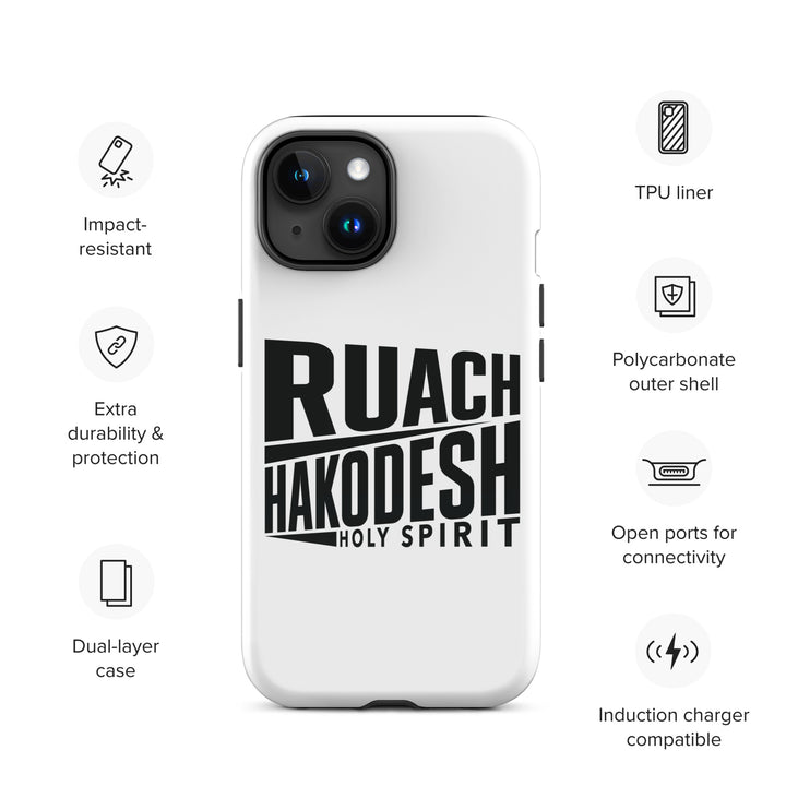 Christian Phone Case Ruach Hakodesh Holy Spirit White for iPhone® iPhone® Phone Cases   