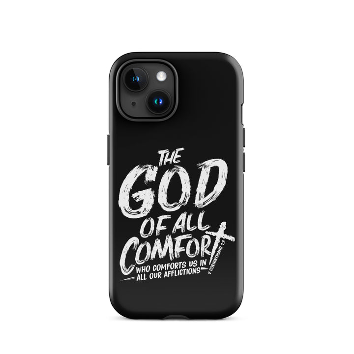 Christian Phone Case God of All Comfort Black for iPhone® iPhone® Phone Cases Glossy iPhone 15 