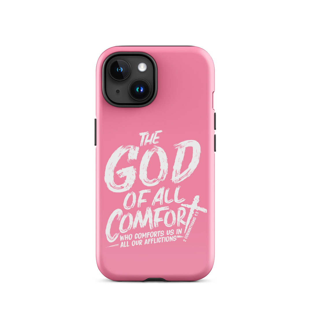 Christian Phone Case God of All Comfort Pink for iPhone® iPhone® Phone Cases Glossy iPhone 15 