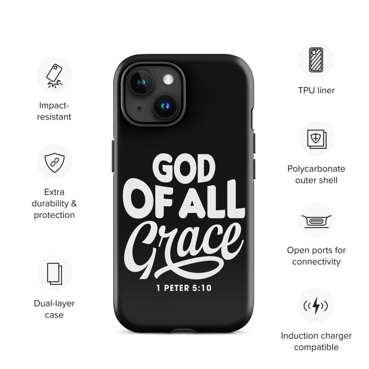 Christian Phone Case God of All Grace Black for iPhone® iPhone® Phone Cases   