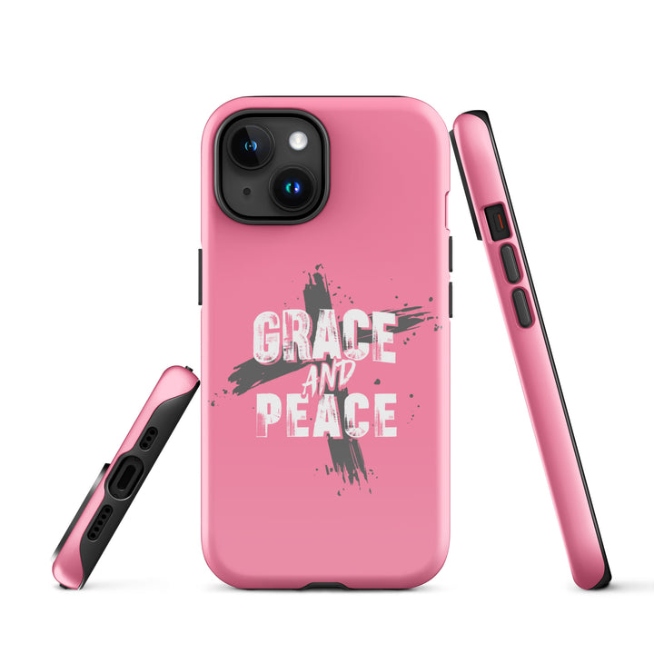 Christian Phone Case Grace and Peace Cross Pink for iPhone® iPhone® Phone Cases   