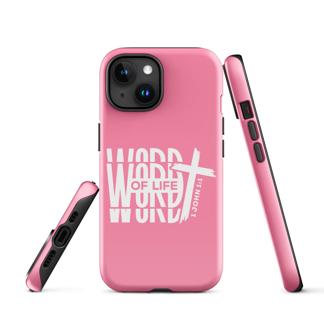 Christian Phone Case Word of Life Cross Pink for iPhone® iPhone® Phone Cases   