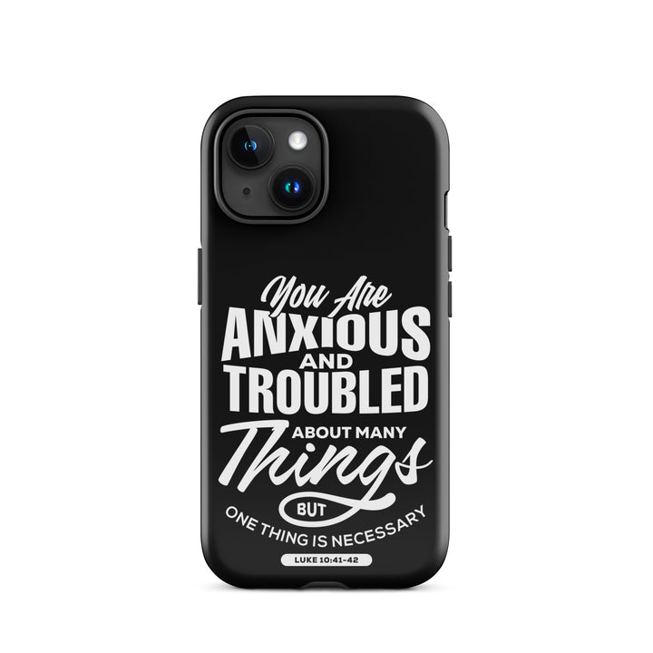 Christian Phone Case Anxious And Troubled Black for iPhone® iPhone® Phone Cases Glossy iPhone 15 