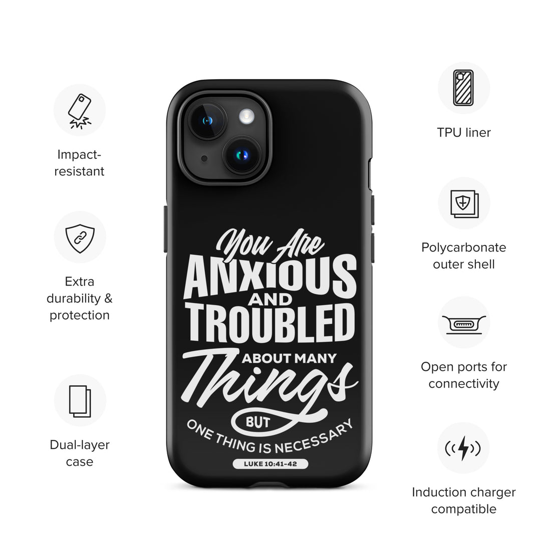 Christian Phone Case Anxious And Troubled Black for iPhone® iPhone® Phone Cases   