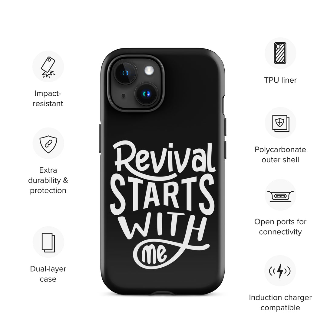 Christian Phone Case Revival Starts With Me Black for iPhone® iPhone® Phone Cases   