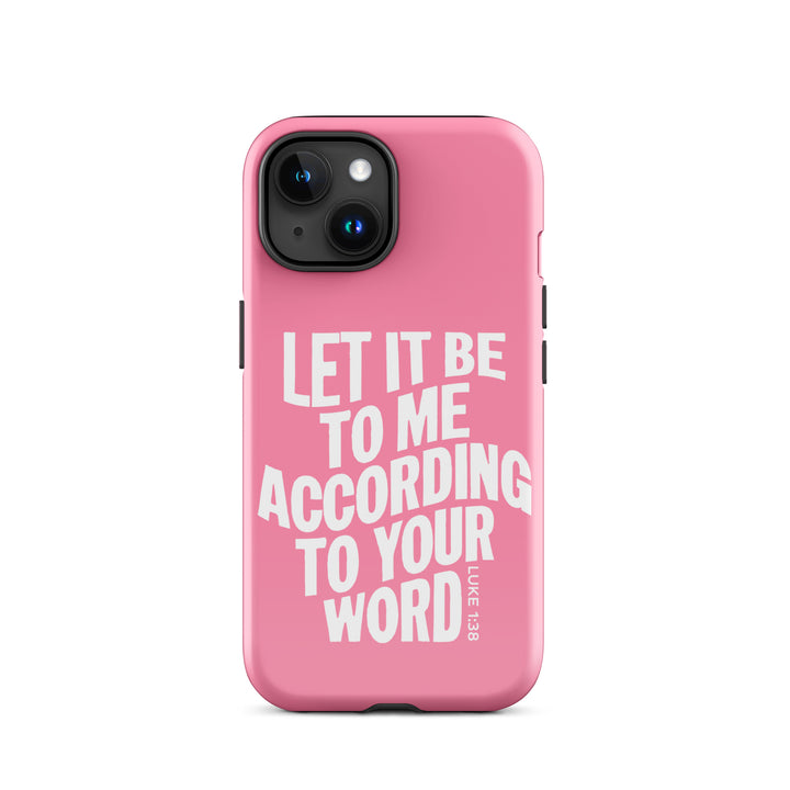 Christian Phone Case According To Your Word Pink  for iPhone® iPhone® Phone Cases Glossy iPhone 15 