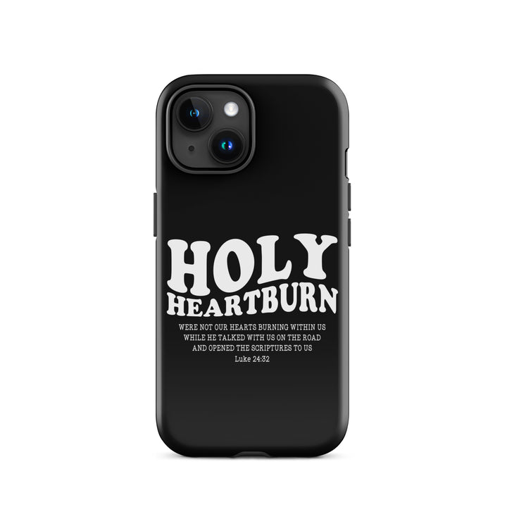 Christian Phone Case Holy Heartburn Black for iPhone® iPhone® Phone Cases Glossy iPhone 15 