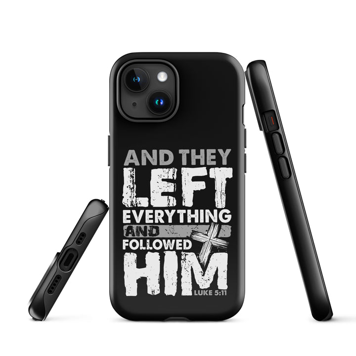 Christian Phone Case Left Everything Cross Black for iPhone® iPhone® Phone Cases   