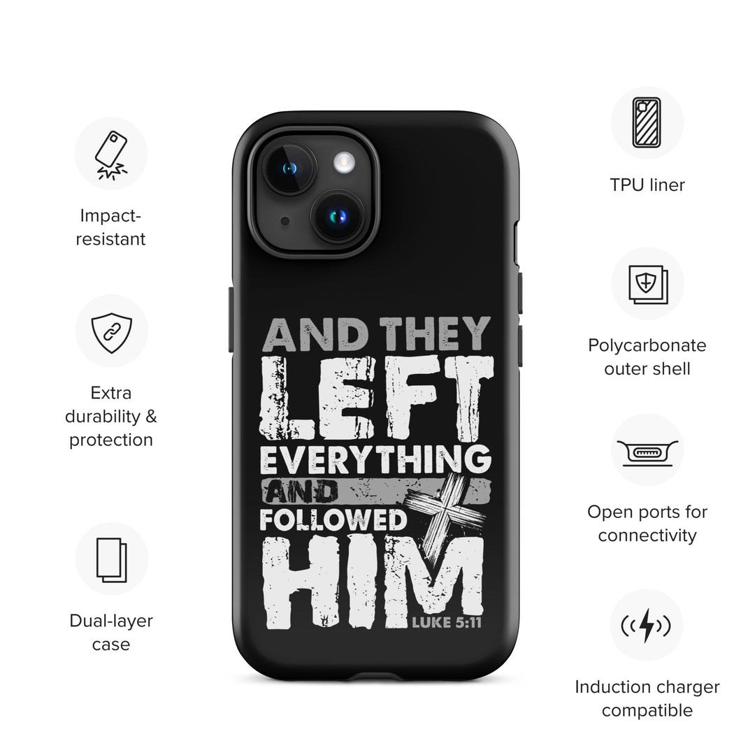 Christian Phone Case Left Everything Cross Black for iPhone® iPhone® Phone Cases   