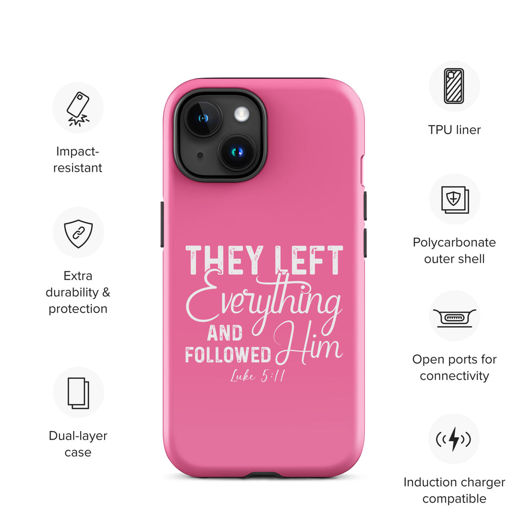 Christian Phone Case Left Everything Pink for iPhone® iPhone® Phone Cases   