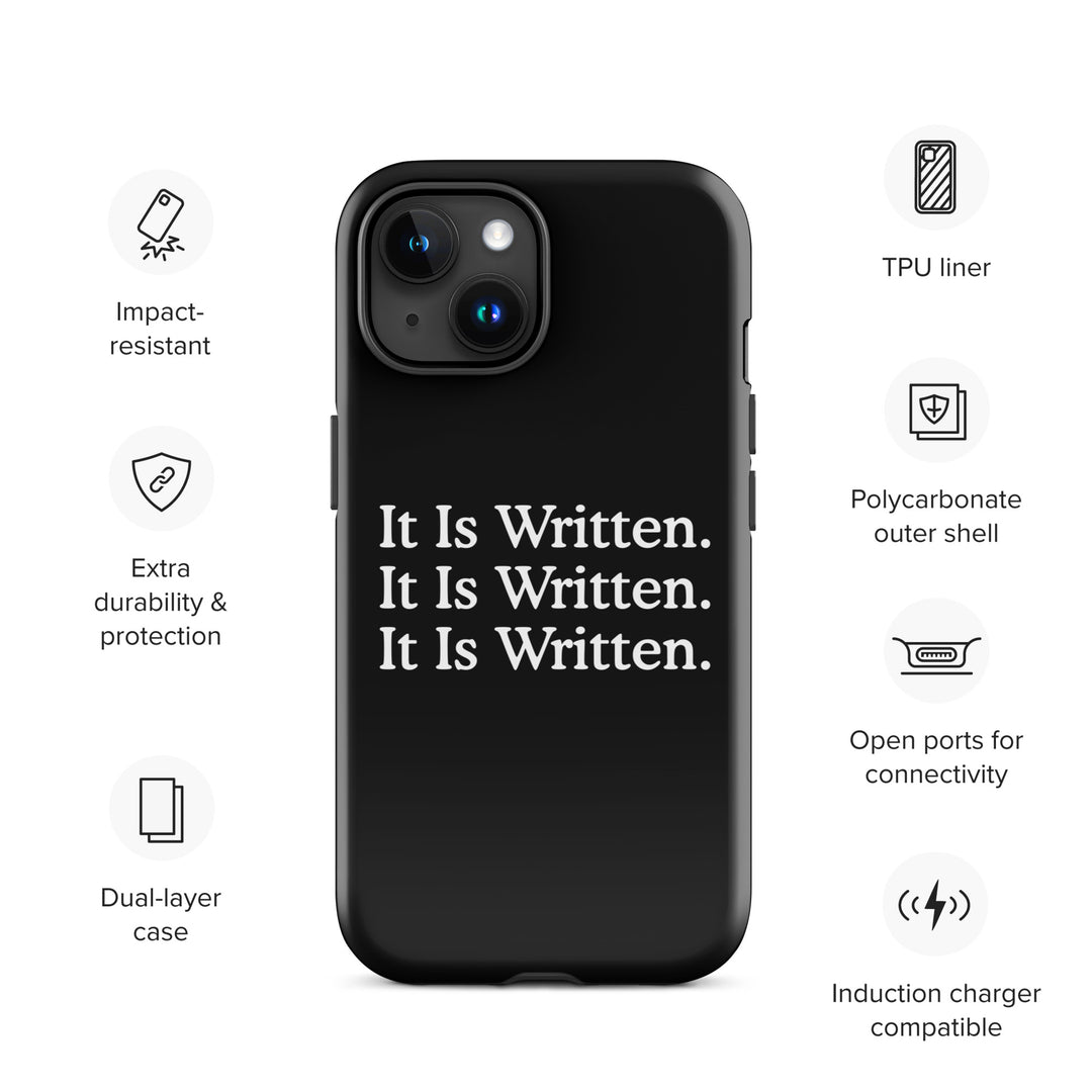 Christian Phone Case It Is Written Black for iPhone® iPhone® Phone Cases   