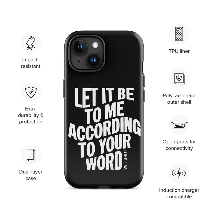 Christian Phone Case According To Your Word Black for iPhone® iPhone® Phone Cases   