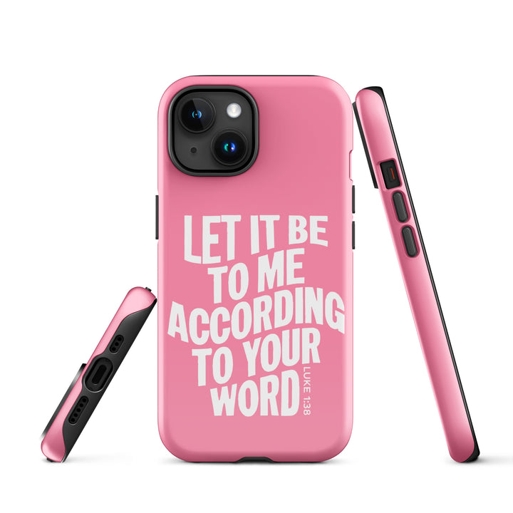 Christian Phone Case According To Your Word Pink  for iPhone® iPhone® Phone Cases   