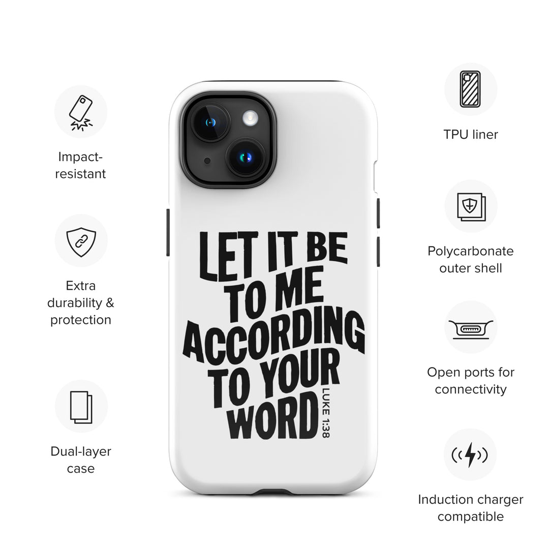 Christian Phone Case According To Your Word White for iPhone® iPhone® Phone Cases   