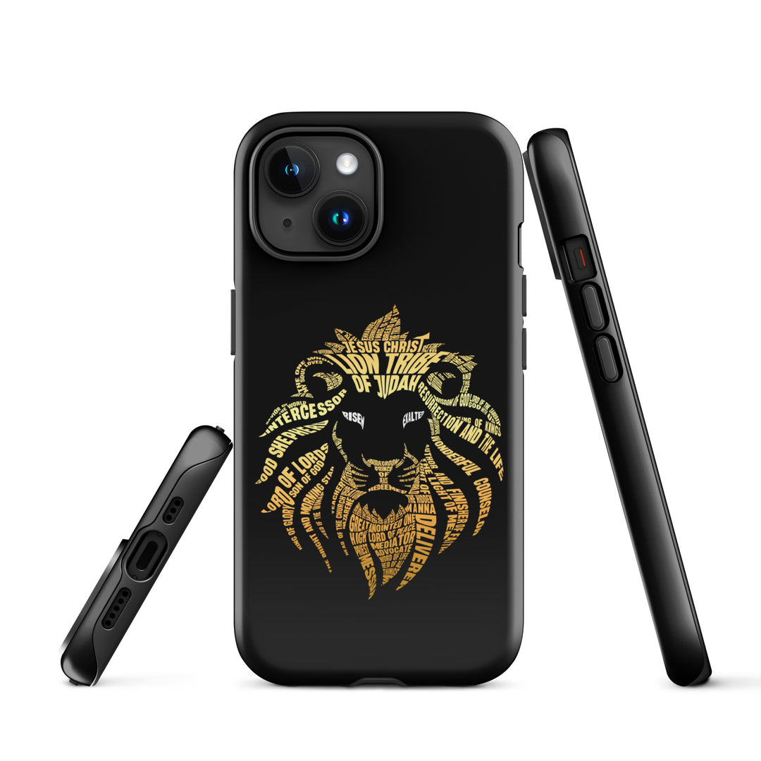 Christian Phone Case Lion Word Cloud Black for iPhone® iPhone® Phone Cases   