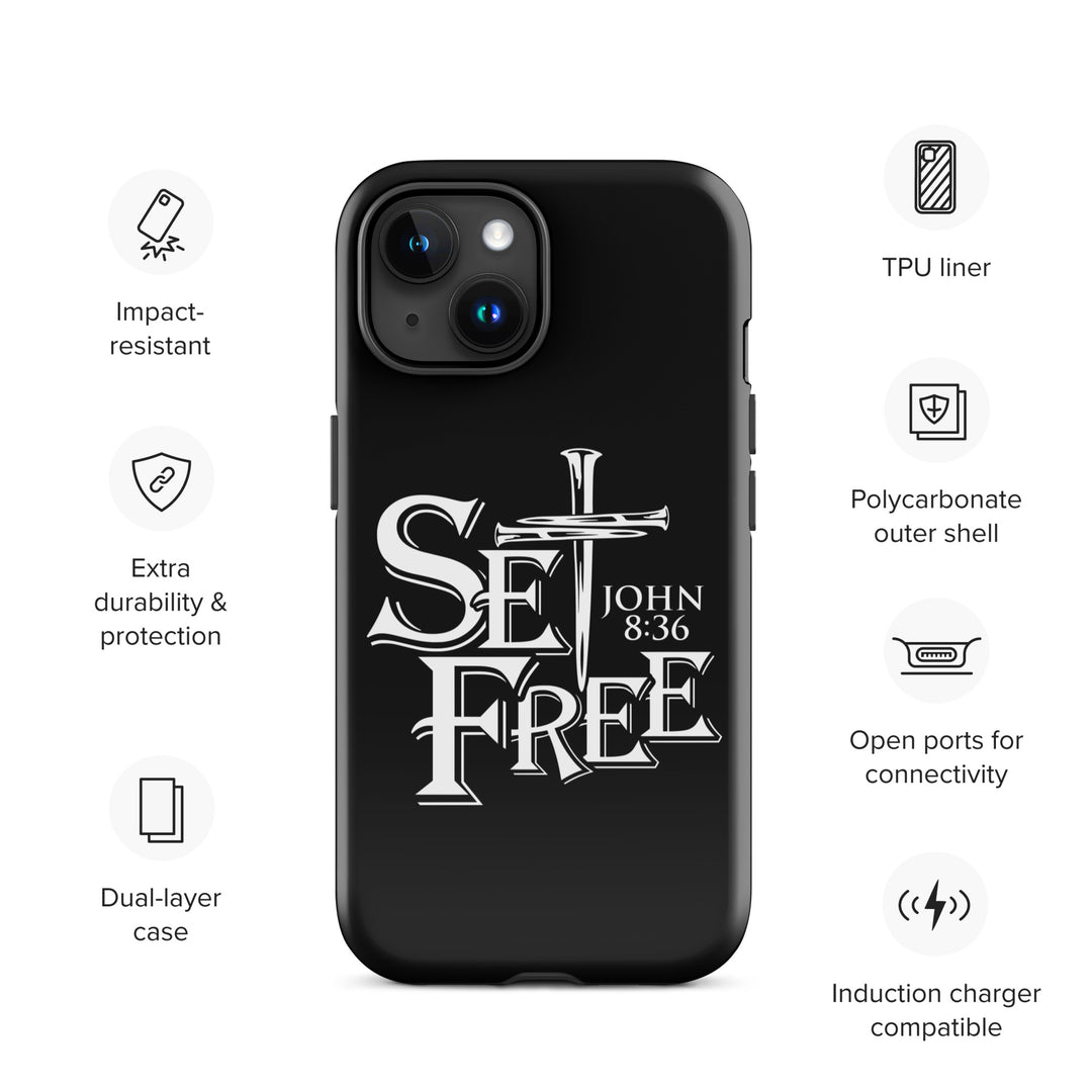 Christian Phone Case Set Free Black for iPhone® iPhone® Phone Cases   