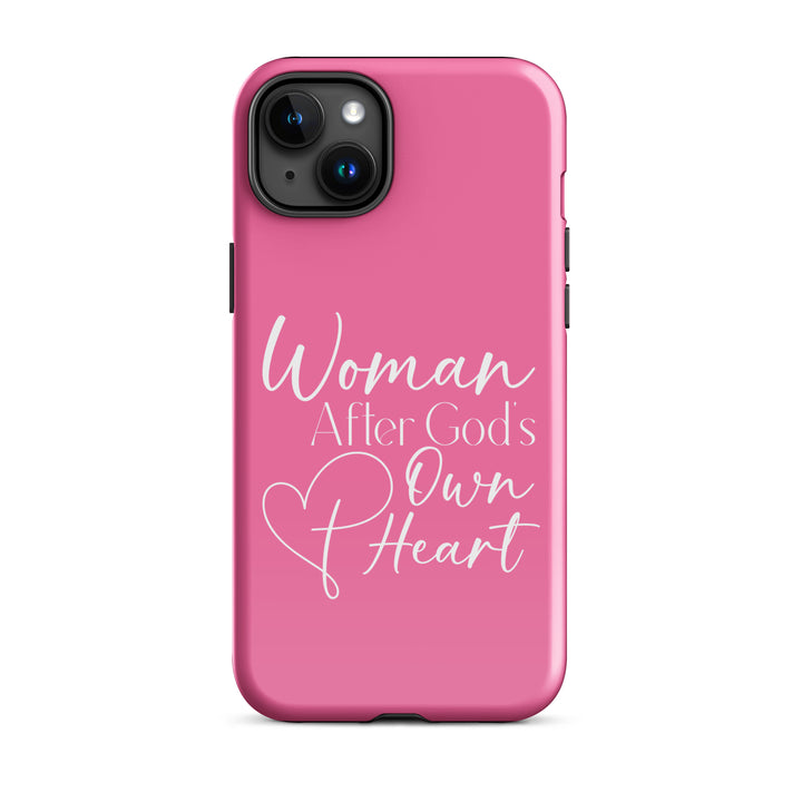 Christian Phone Case Woman After God's Heart Pink for iPhone® iPhone® Phone Cases Glossy iPhone 15 Plus 