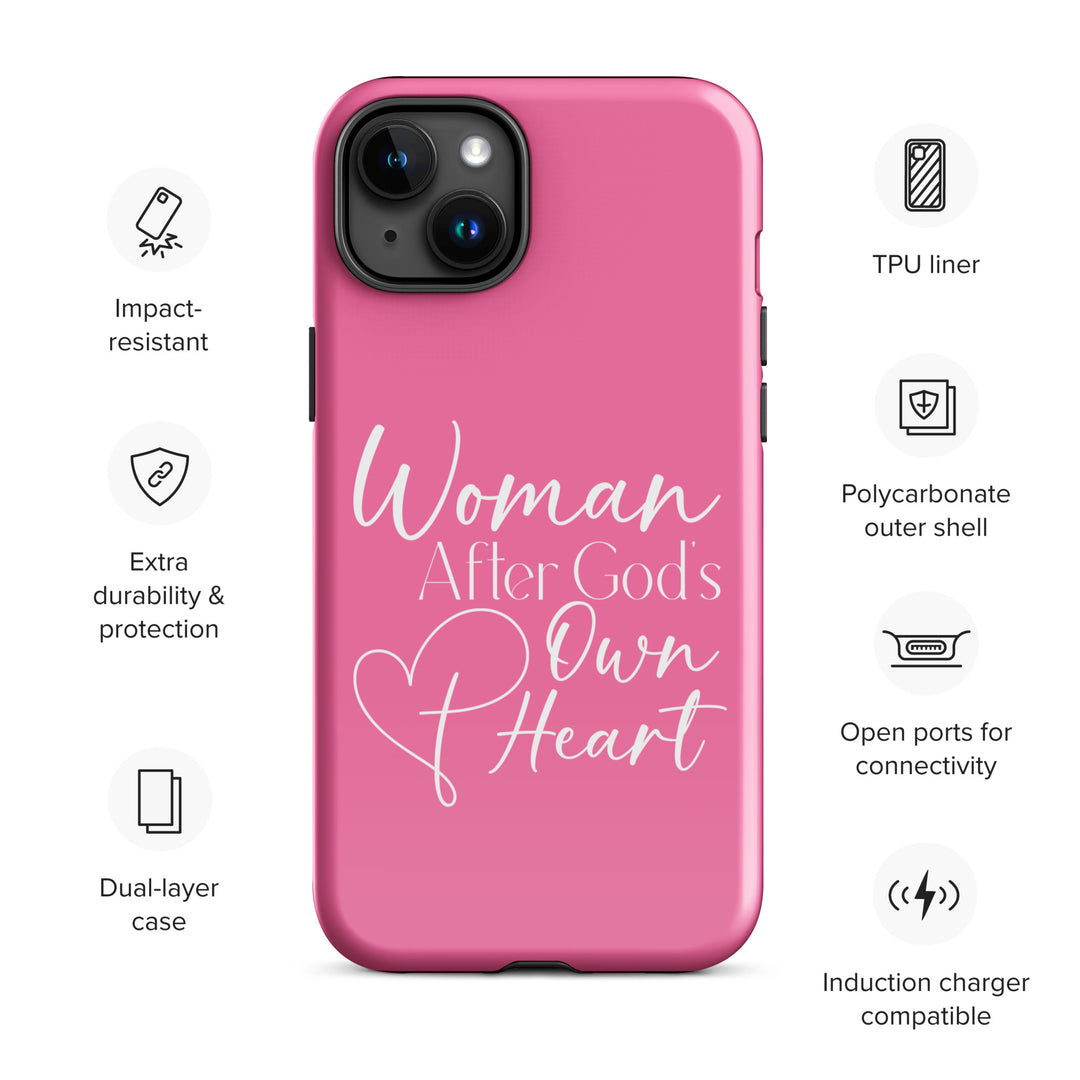 Christian Phone Case Woman After God's Heart Pink for iPhone® iPhone® Phone Cases   