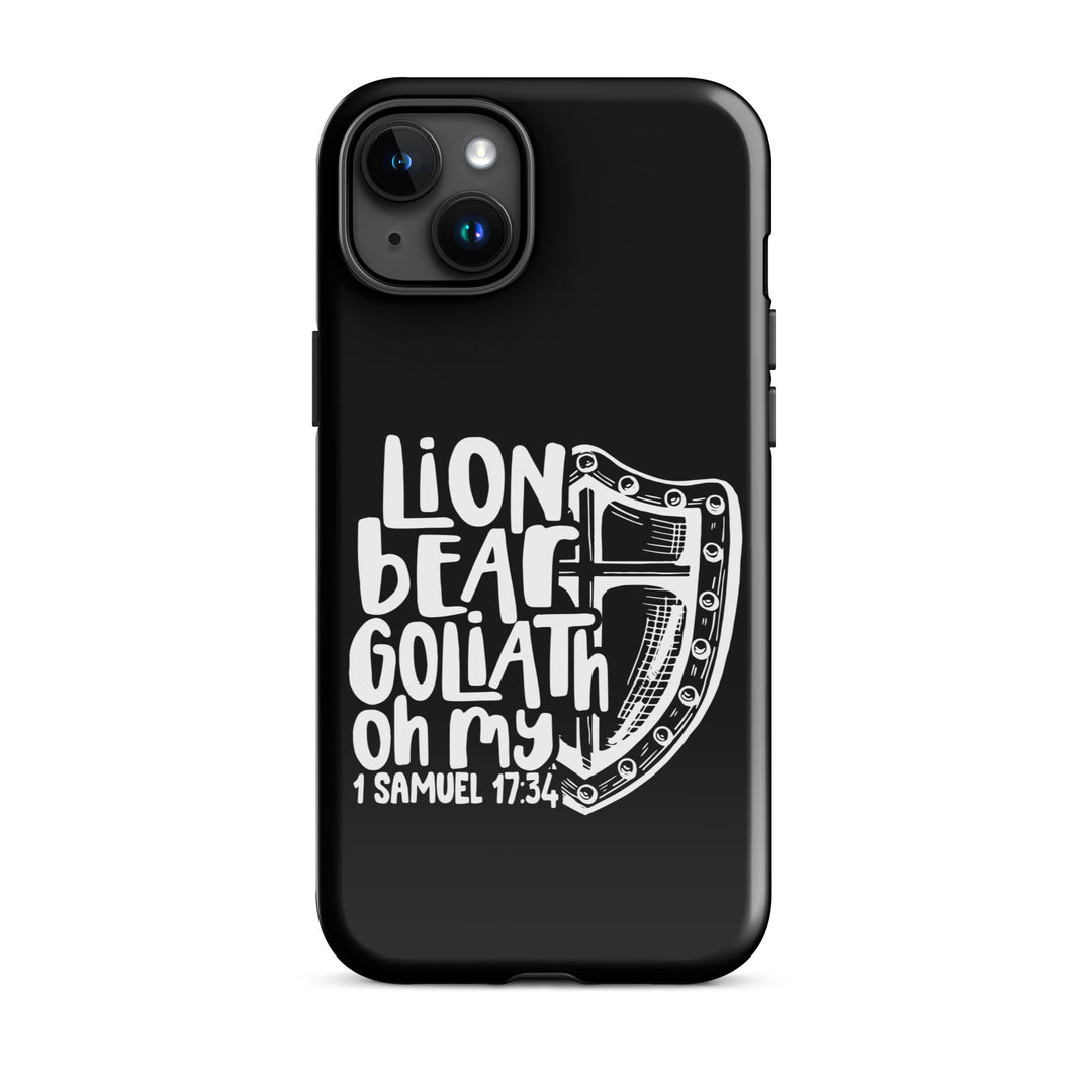 Christian Phone Case Lion Bear Goliath Oh My for iPhone® iPhone® Phone Cases Glossy iPhone 15 Plus 