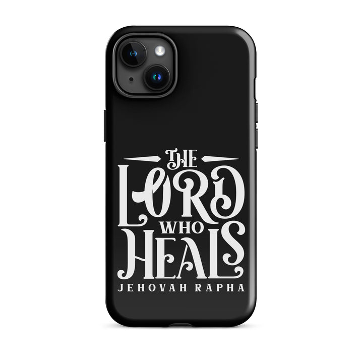 Christian Phone Case The Lord Who Heals Black for iPhone® iPhone® Phone Cases Glossy iPhone 15 Plus 