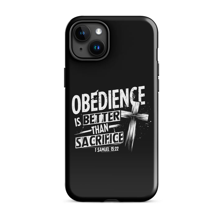 Christian Phone Case Obedience Is Better for iPhone® iPhone® Phone Cases Glossy iPhone 15 Plus 