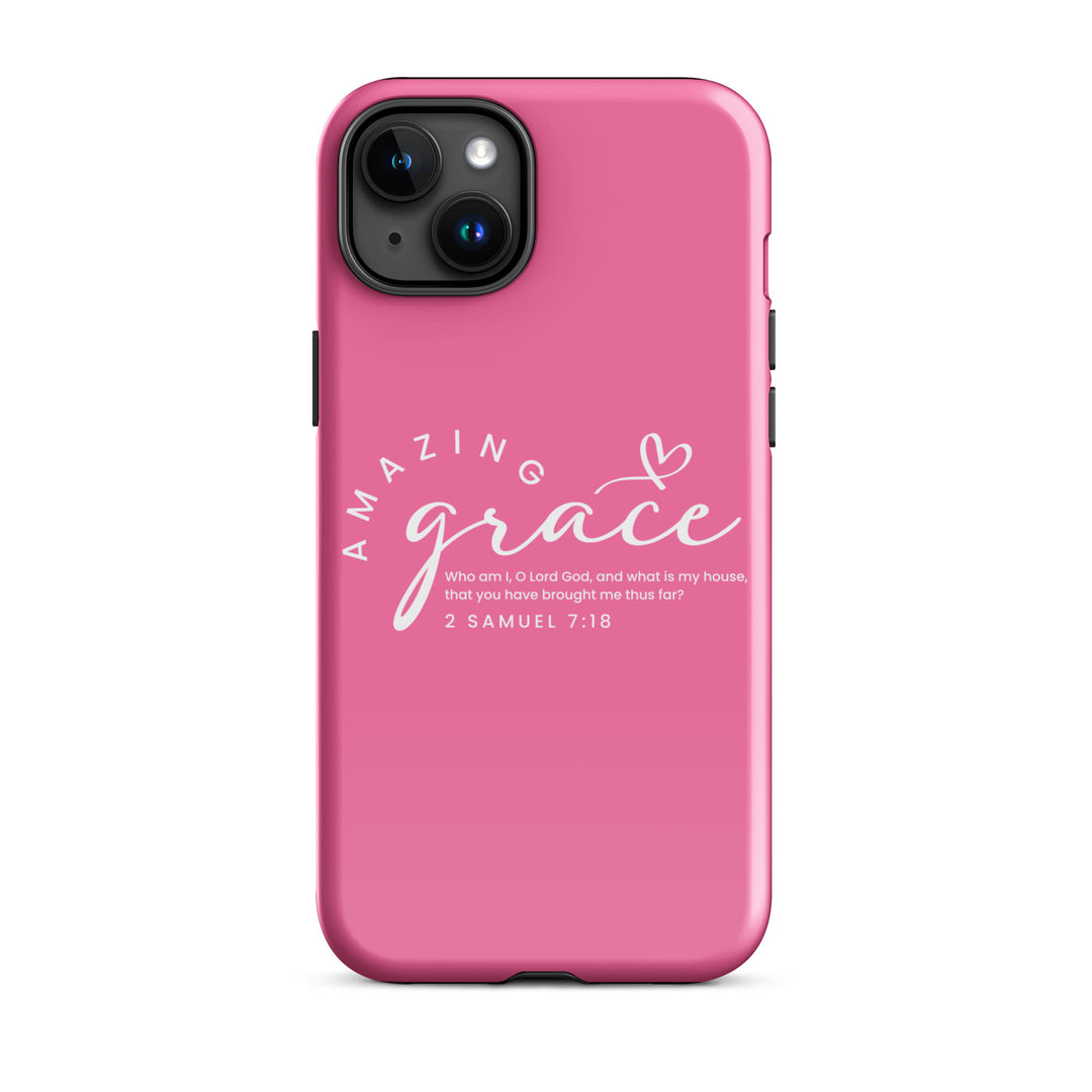 Christian Phone Case Amazing Grace Pink for iPhone® iPhone® Phone Cases Glossy iPhone 15 Plus 