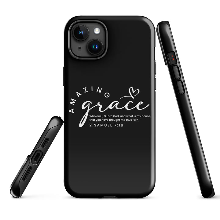 Christian Phone Case Amazing Grace Heart Black for iPhone® iPhone® Phone Cases   