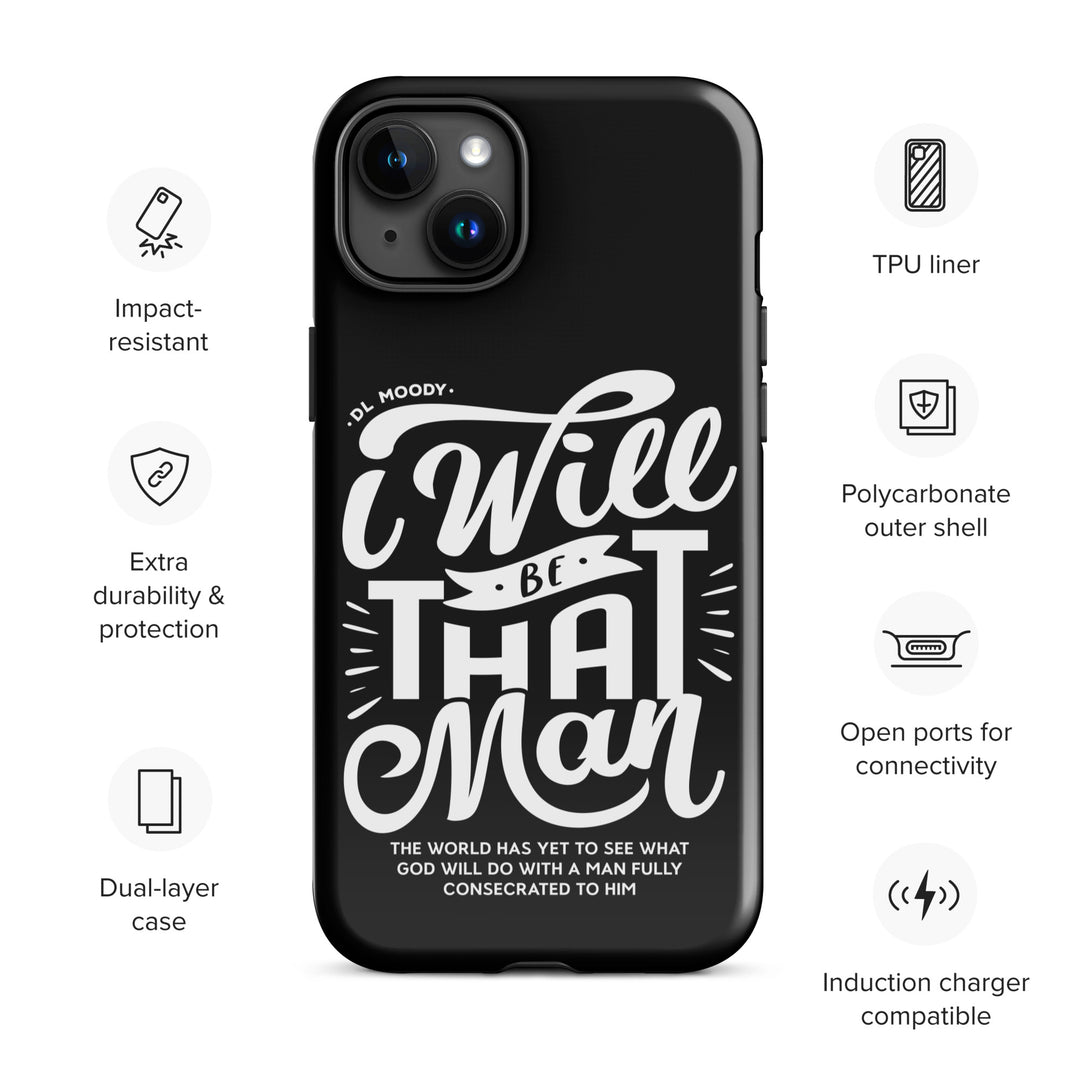 Christian Phone Case I Will Be That Man Black for iPhone® iPhone® Phone Cases   