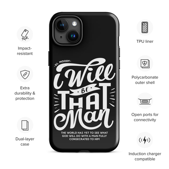 Christian Phone Case I Will Be That Man Black for iPhone® iPhone® Phone Cases   