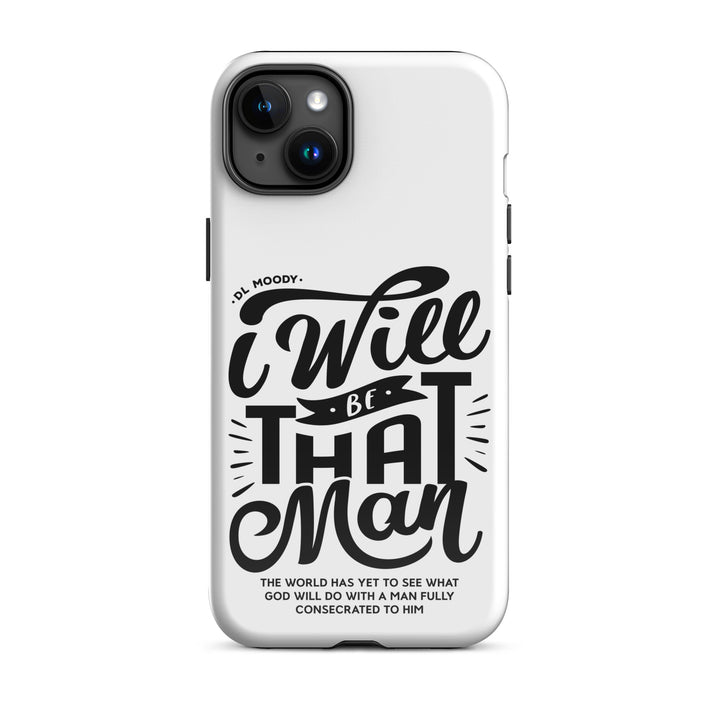 Christian Phone Case I Will Be That Man White for iPhone® iPhone® Phone Cases Glossy iPhone 15 Plus 