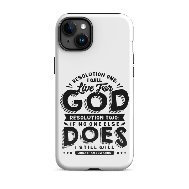 Christian Phone Case Live For God White for iPhone® iPhone® Phone Cases Glossy iPhone 15 Plus 