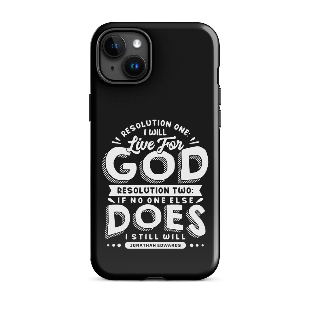 Christian Phone Case Live For God Black for iPhone® iPhone® Phone Cases Glossy iPhone 15 Plus 