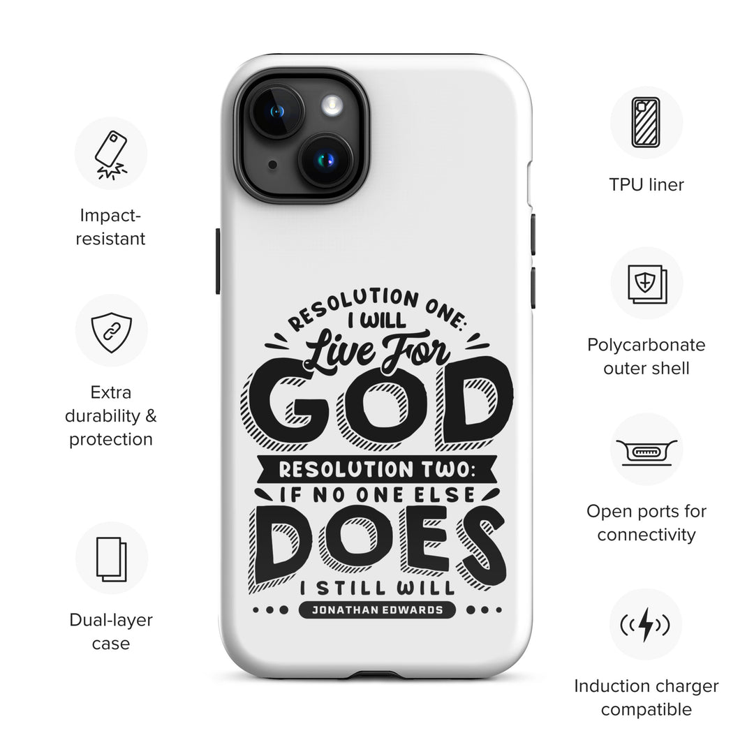 Christian Phone Case Live For God White for iPhone® iPhone® Phone Cases   